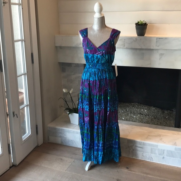 Phool Dresses & Skirts - Phool Colorful Batik Cotton Maxi Dress S NWT